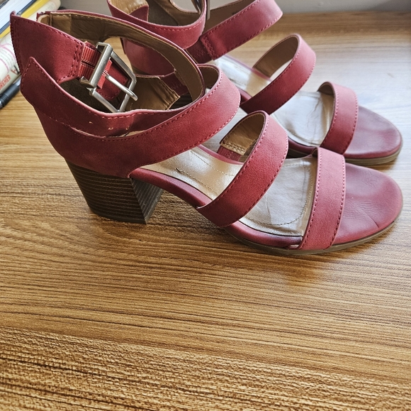 Style & Co pink strappy heeled sandals Size 8 - Picture 5 of 11